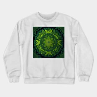 A vibrant mandala of forest foliage Crewneck Sweatshirt